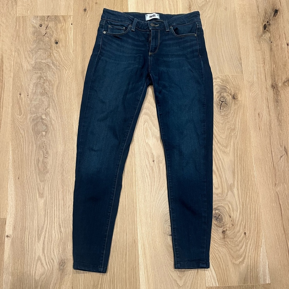 Paige Blue Regular Fit Skinny Jeans Size 27